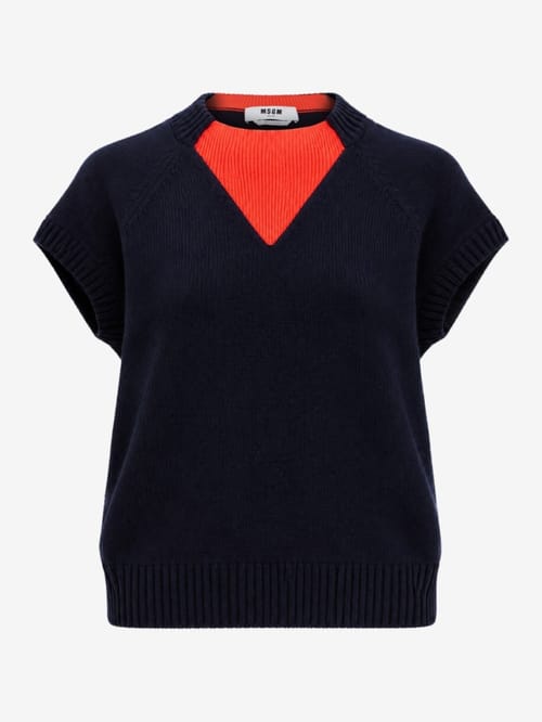 MSGM: Oversize v-neck vest