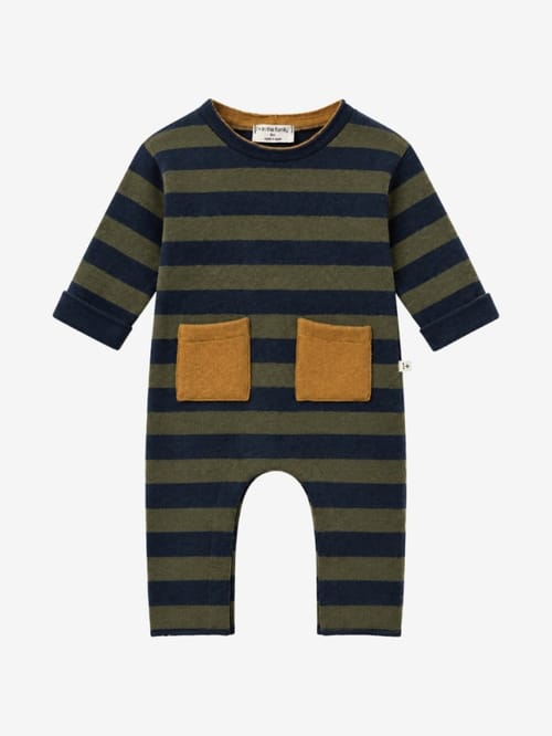 1 + IN THE FAMILY: Striped romper with pocket