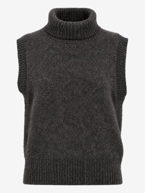 LA PISCINE: Knit turtle vest