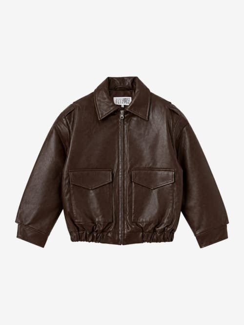 MM6 Maison Margiela: Leather jacket