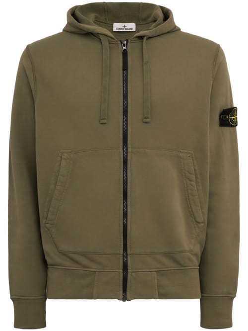 Stone Island: 棉质拉链帽衫