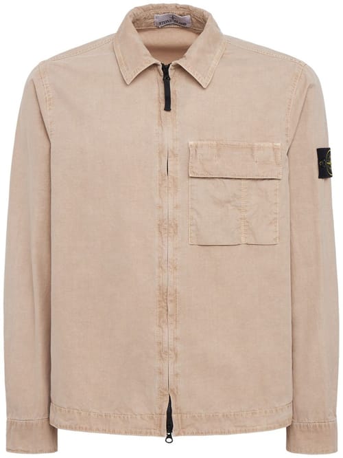 Stone Island: Logo 短袖拉链衫