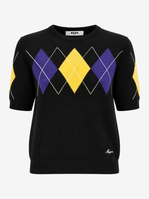MSGM: Maglione a maniche corte a rombi