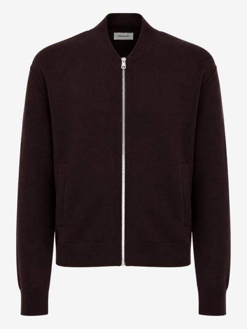 DIANA STUDIO: Merino wool bomber jacket w/zip closure
