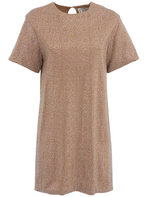 Giuseppe Di Morabito: Metallic mesh mini dress