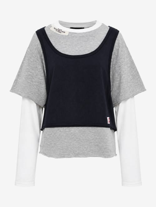 Dsquared2: Mixed Jersey Long Sleeves Tee