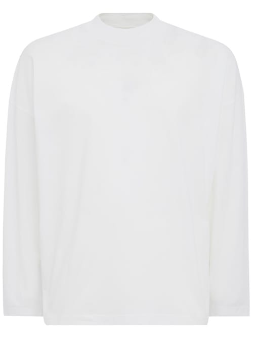 Jil Sander: Mock neck boxy fit cotton l/s t-shirt