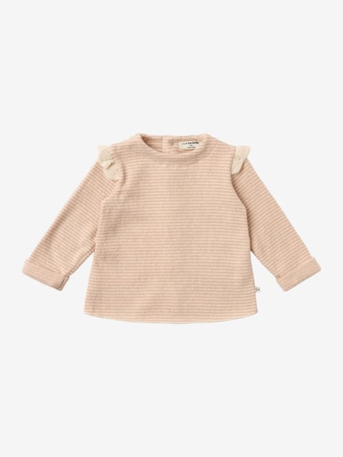 1 + IN THE FAMILY: Striped top with satin details