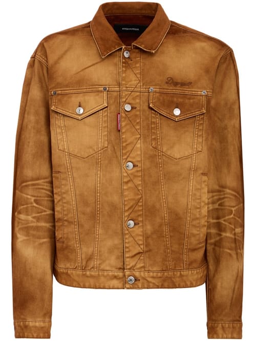 Dsquared2: Over Jean flocked Jacket