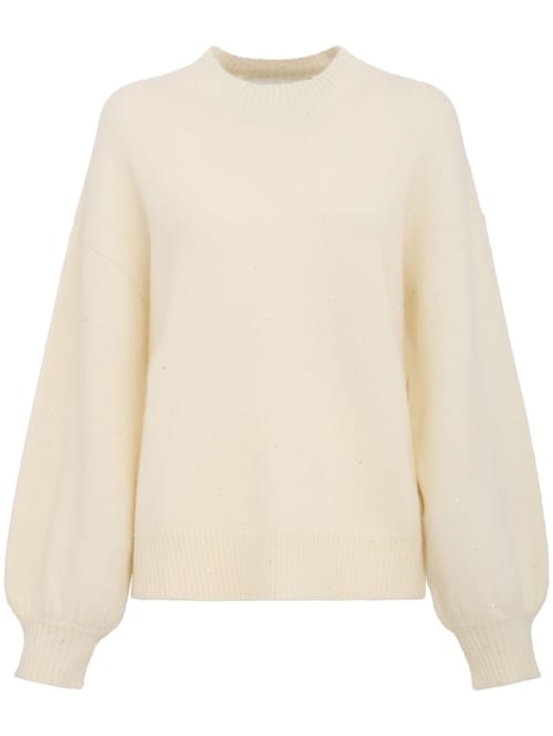 CRUNA: Oversized crewneck knit sweater