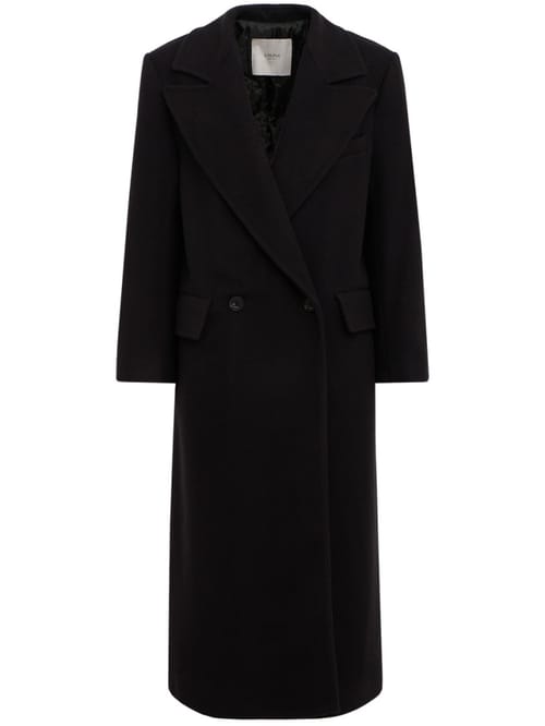 CRUNA: Oversize double-breasted long coat