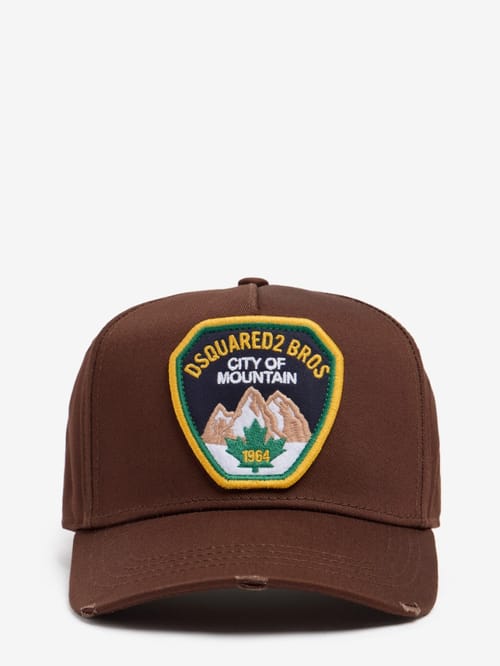 Dsquared2: Patch canvas baseball hat