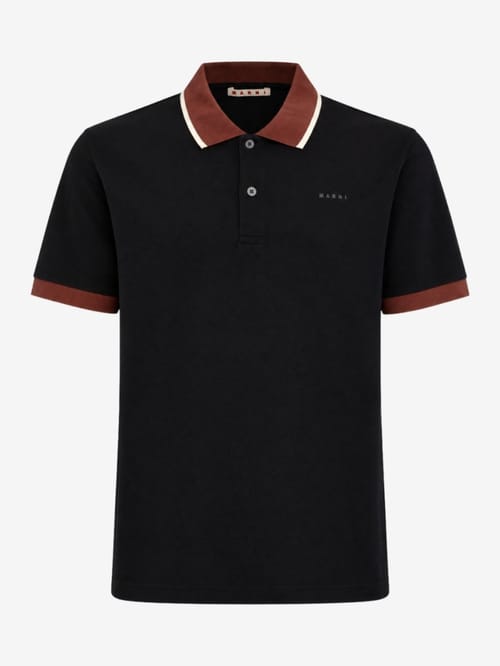 Marni: Cotton long-sleeve polo shirt