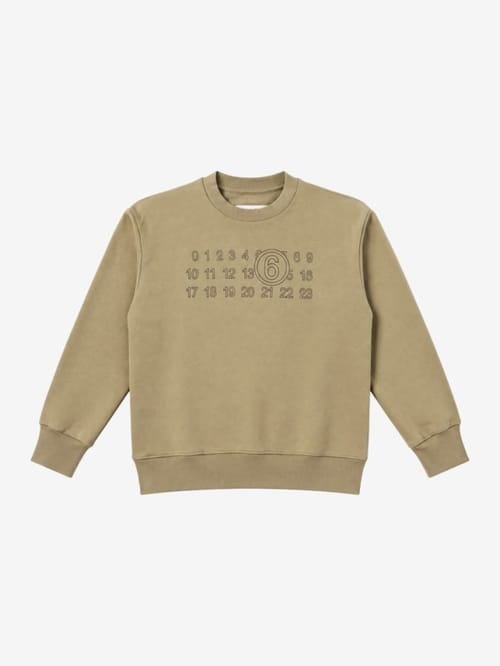 MM6 Maison Margiela: Printed cotton crewneck sweatshirt