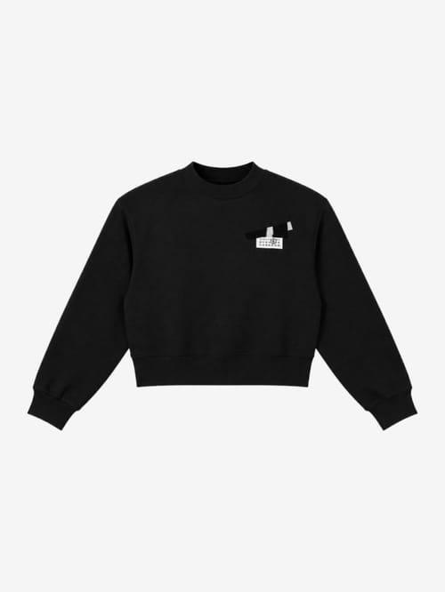 MM6 Maison Margiela: Printed cotton crewneck sweatshirt