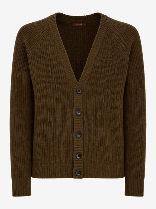 CRUNA: Regular fit V-neck Long sleeved Button
