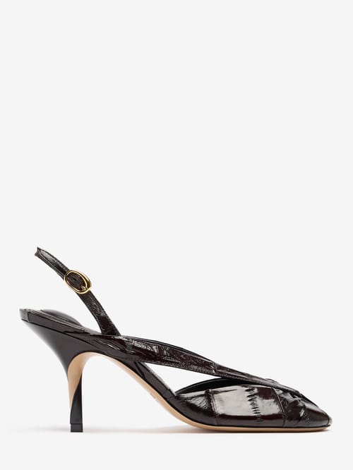 Jacquemus: Sandali slingback Poisson in vernice