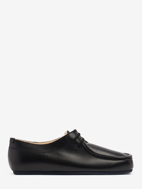 Jil Sander: Chaussures à lacets Hood cuir et shearling