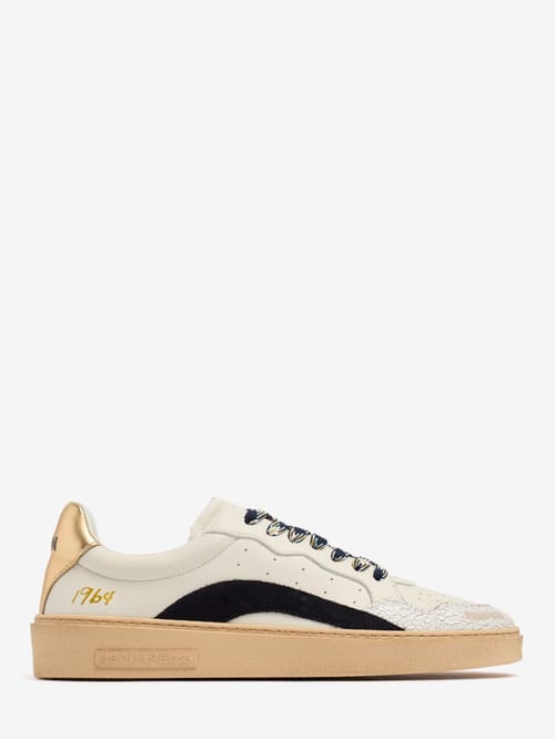 Dsquared2: Rider calf leather logo sneakers