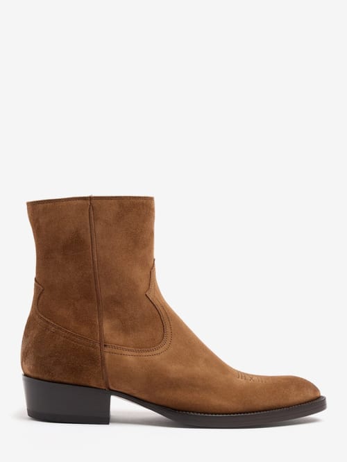 Buttero: Santomato calf suede ankle boots