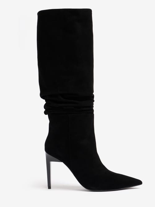 FABI: Suede high boots with a heel