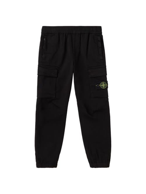 Stone Island Junior: Pantalones Cargo de Twill de Algodón Stretch