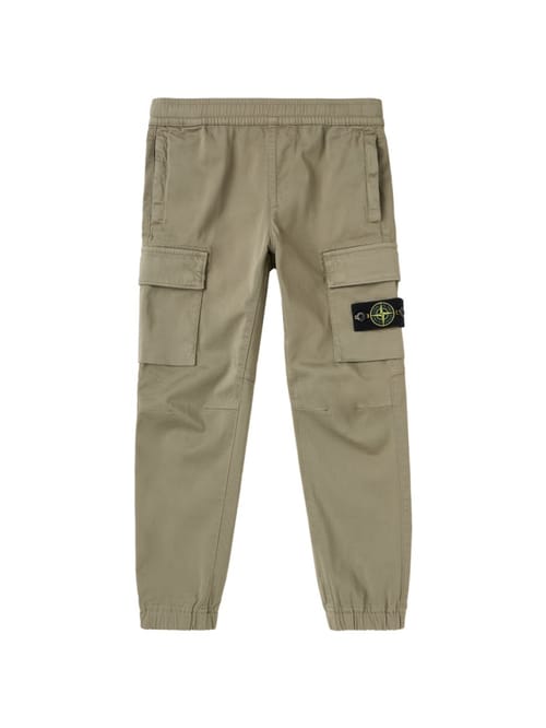 Stone Island Junior: Stretch cotton twill cargo pants