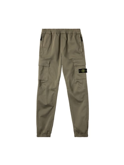 Stone Island Junior: 弹力棉斜纹工装裤
