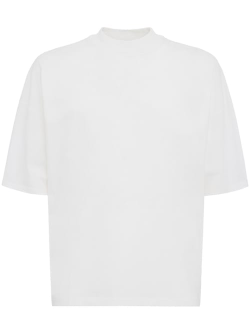 Jil Sander: Mock 领口方正宽松版型棉 T 恤