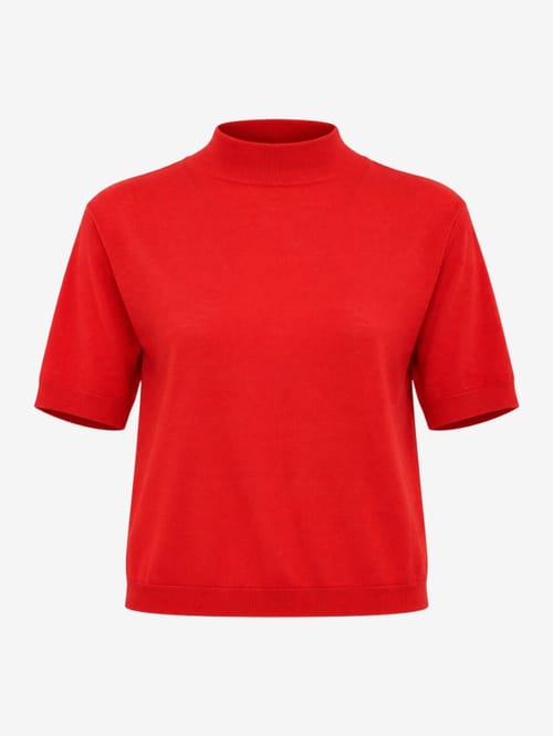 Jil Sander: Wool boat neck cropped t-shirt