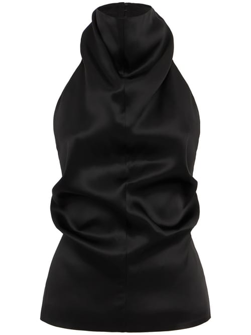 Khaite: Rone draped halter neck top