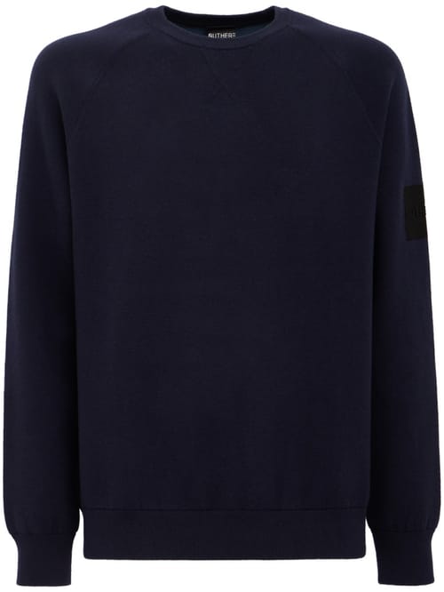 OUTHERE: Woodveil cotton blend crewneck sweater