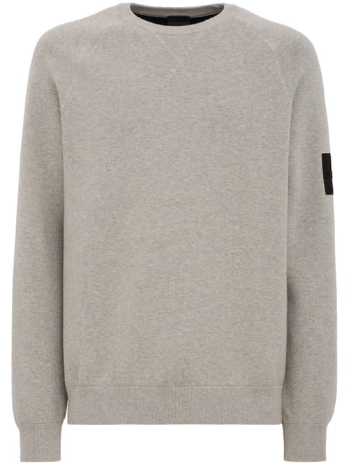 OUTHERE: Woodveil cotton blend crewneck sweater
