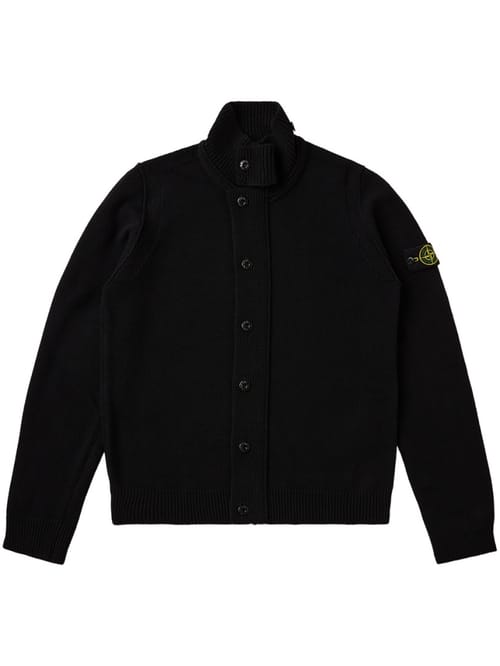 Stone Island Junior: Wool blend knit cardigan