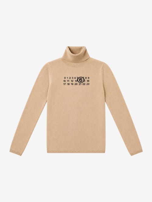 MM6 Maison Margiela: Wool blend knit sweater