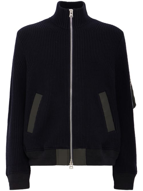 Sacai: Wool Knit Blouson