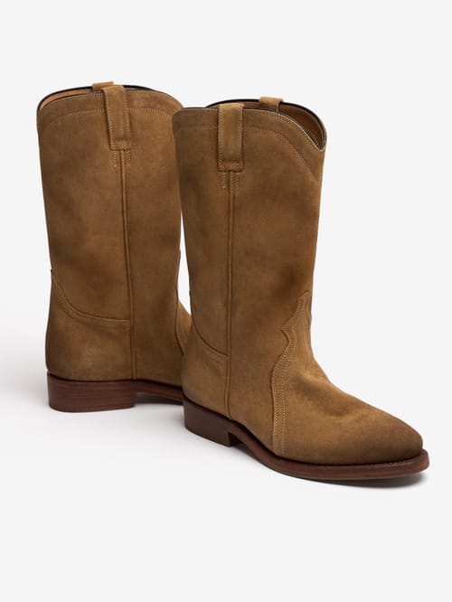 Jil Sander: 20mm Bruce suede cowboy boots