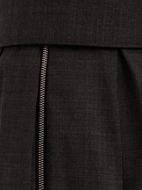 MSGM: Wool pleated midi skirt with belt