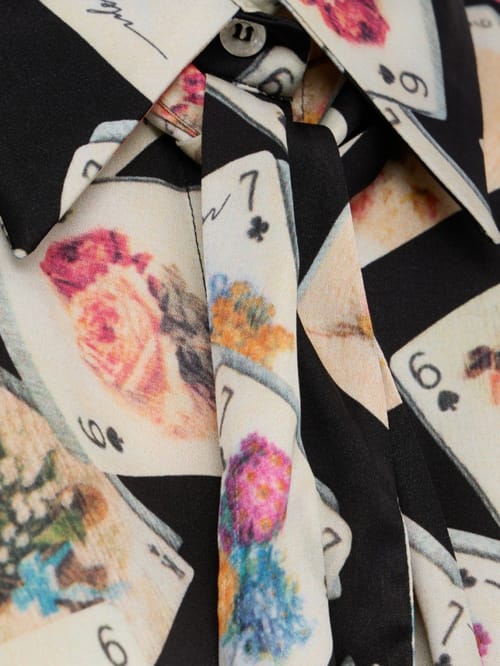 MSGM: Printed shirt with scarf