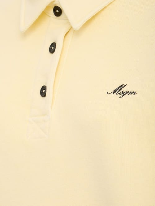 MSGM: Polo collar sweatshirt with logo