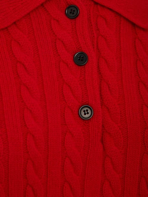 MSGM: Cable knit polo