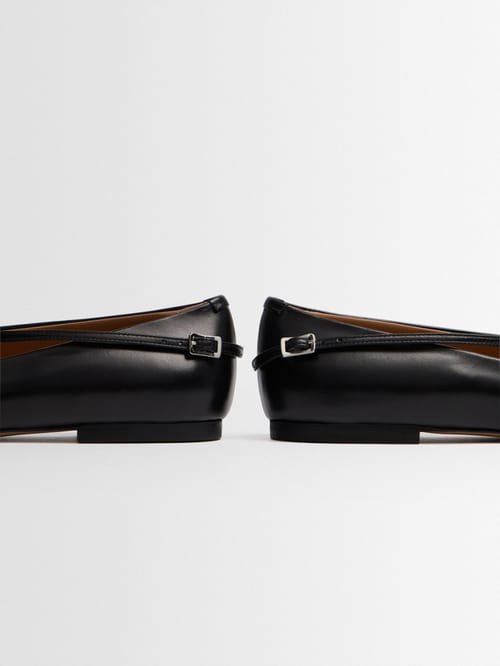 Jil Sander: Elyss Rindsleder Ballerinas