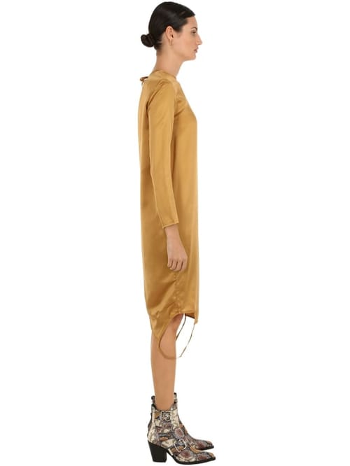 Marques'Almeida: Silk satin midi dress