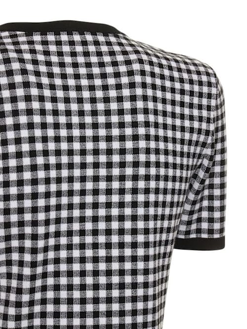 Michael Kors Collection: Viscose blend gingham casual top