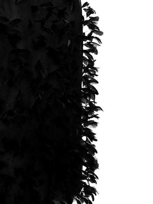 Max Mara: Straight mini dress with feathers