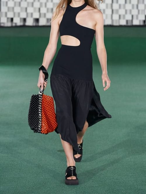 Stella McCartney: Silk midi dress with cut-out
