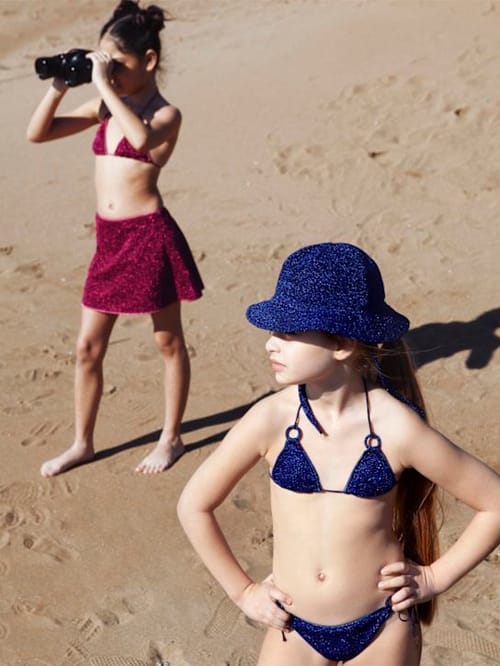 Oséree Swimwear: Lycra & lurex bucket hat