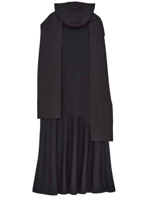 Jil Sander: Vestido midi en mezcla de lana