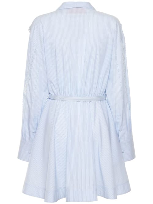 Valentino: Cotton A-line dress with belt