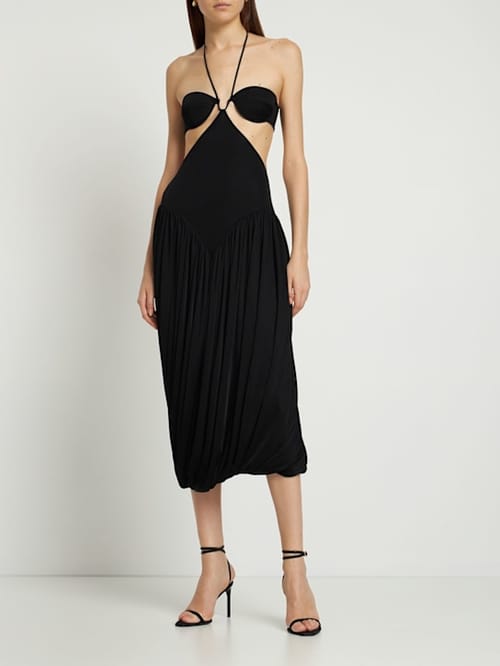 Stella McCartney: Abito midi cut out all'americana
